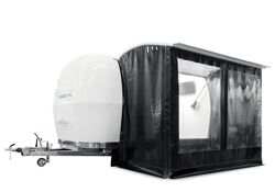 Covid Trailer afdekscherm